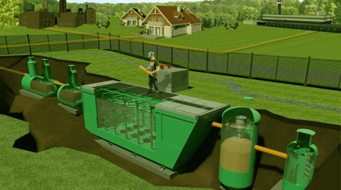 расположение очистных сооружений