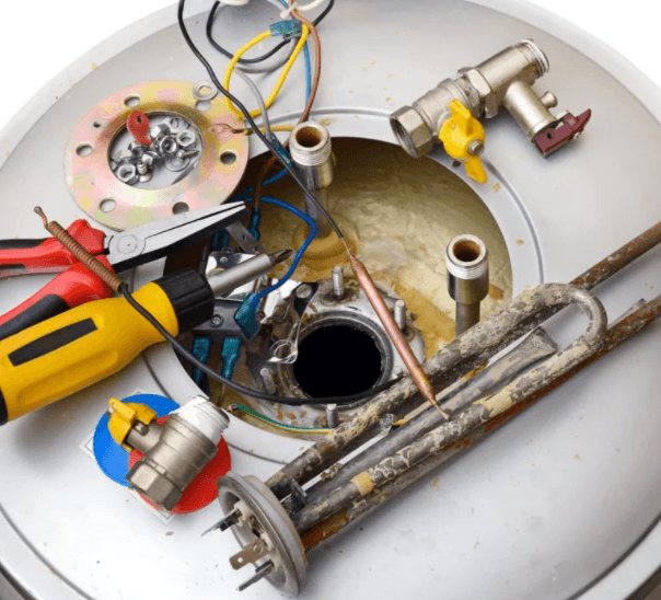 Накипь одновременно на нагревателе и корпусе